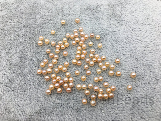 AAA 2.3-2.5mm pink round seed freshwater pearls,half hole,tiny pearl supply,good quality,no hole,through hole,RP2-3A-11