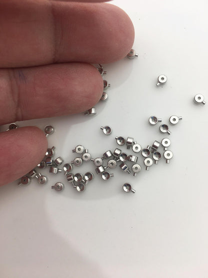 5pairs 3mm Sterling Silver Necklace End,AAL-007-3