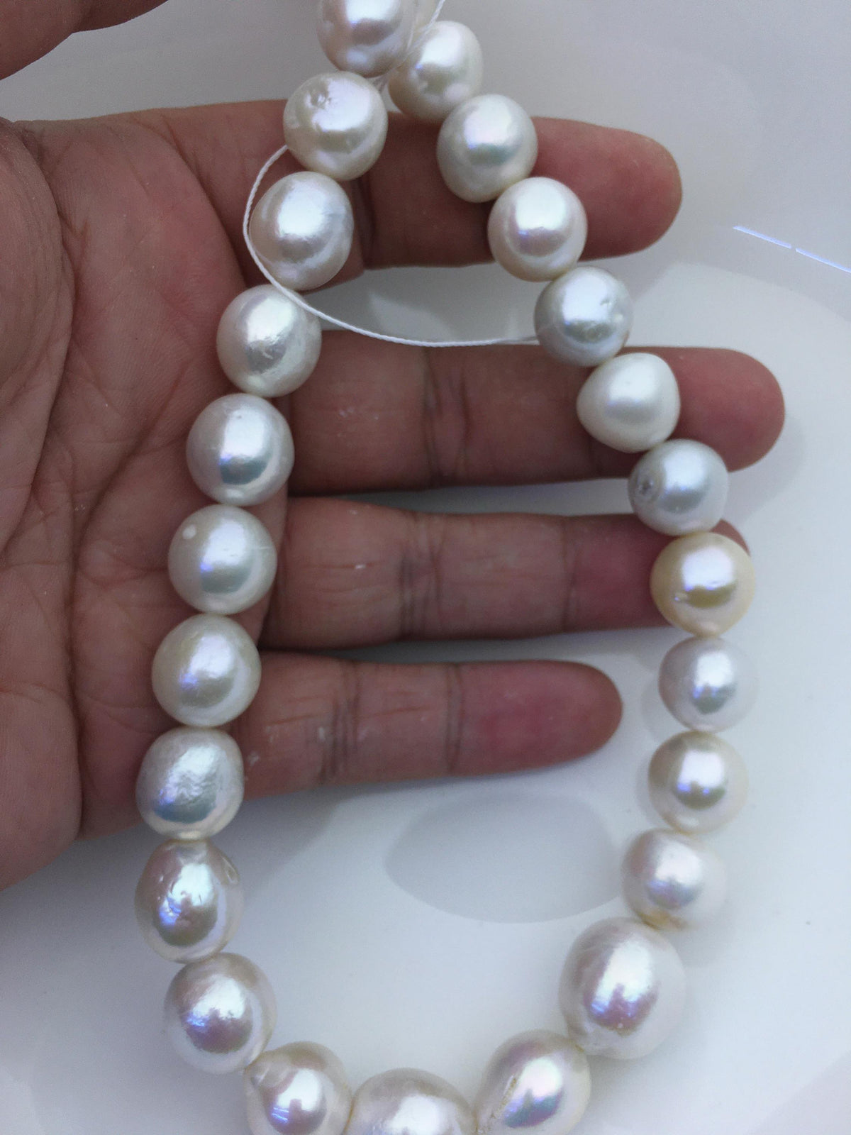 AA+ 12-17mm white big baroque drop Edison Freshwater Pearl,ED12-T2