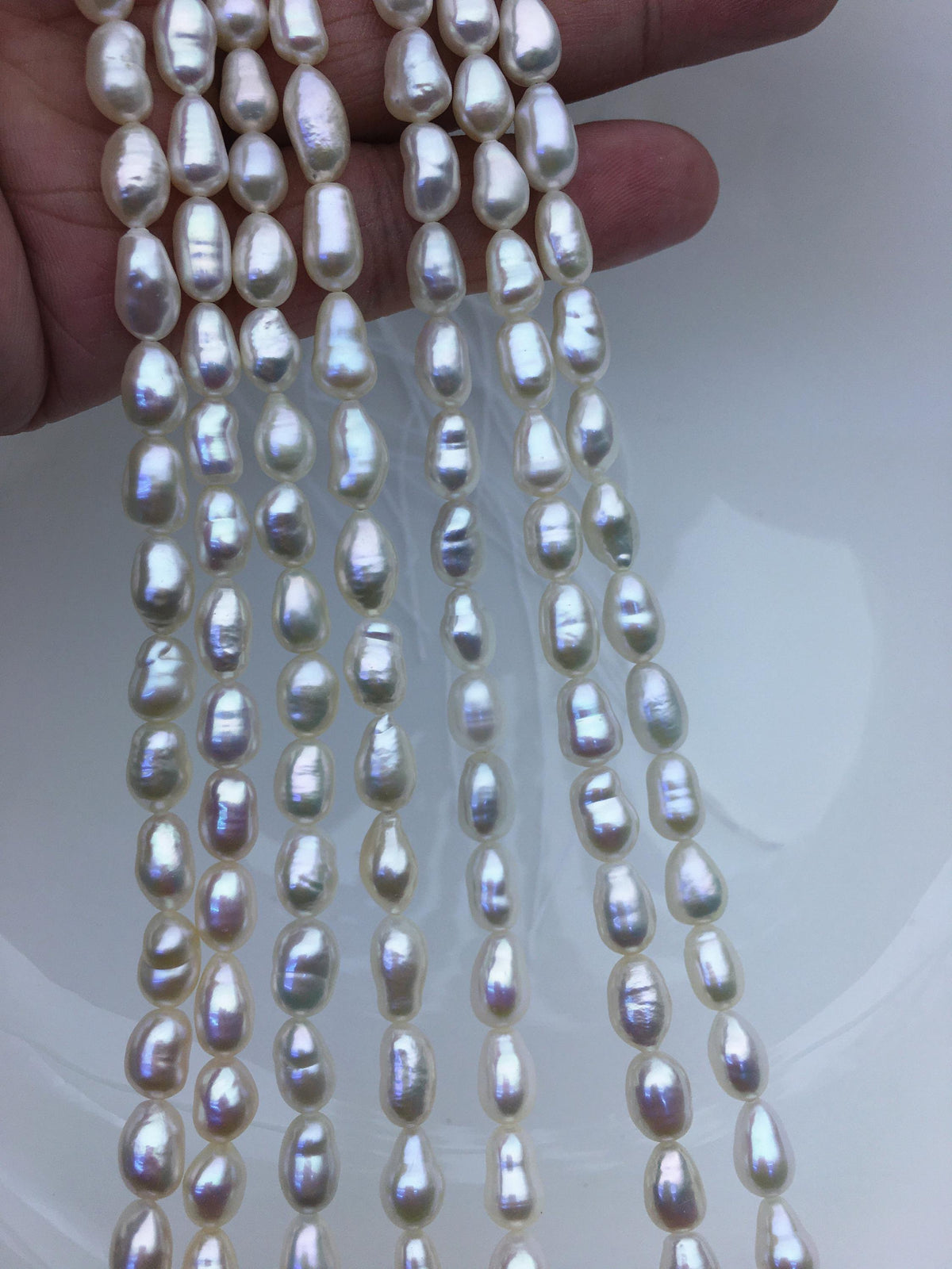 1 strands AAA 5-7mm white keshi Freshwater Pearl,ZS-200-7