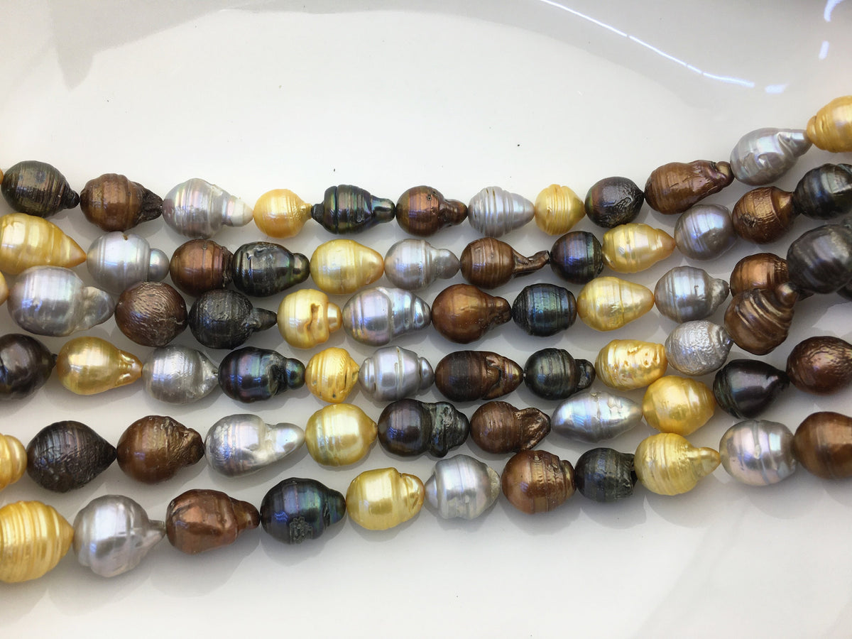 AA 10-14mm big gray brown yellow flame ball pearl,FL15-2A-1