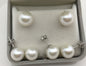 1 pair AAA- 11-12mm White Round edison pearl stud earrings, S925 Sterling Silver earrings, wedding pearl earrings, SE3-T9-16