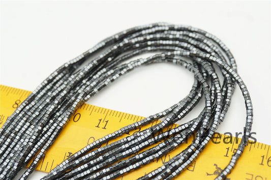 Hematite,1x2MM six faceted Beads,AAA, 400 beads,15.5 inches,G50-OTH12-001