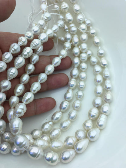 AA+ 9-11mm white circle drop Edison Freshwater Pearl,ED12-2A-5-45