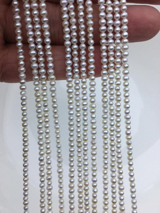 AA+ 3-3.5mm white potato seed pearls,small pearl,Valentine's Day gift,for pearl necklace,for pearl bracelet,CR3-T2