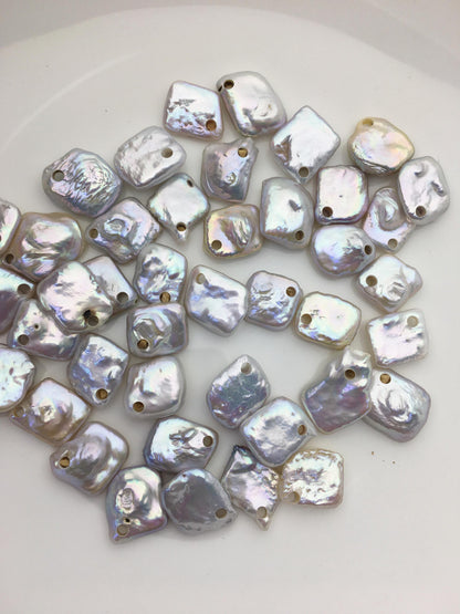 20pcs AAA/AA+ 11-13mm white rectangle freshwater pearls,big hole,ZS-103-7