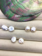 5 pairs AA+ 10-11mm White keshi pearls Pair, for make stud earrings, baroque pearl, loose pearl beads, very high luster, ZS-T4