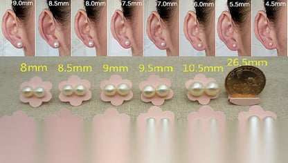 1 pair AAA 7-7.5mm peacock Pearl stud earrings,Sterling Silver,SE1-T10