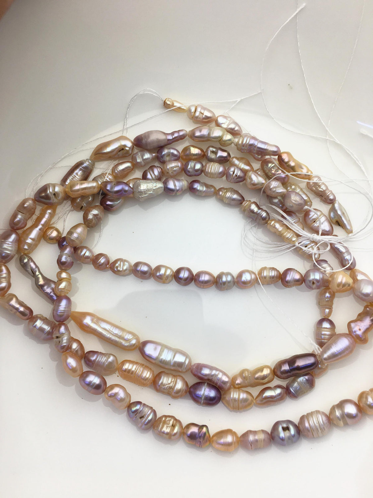 3 strands AA 5-8mm natural pink purple baroque Freshwater Pearl,DIY Loose Freshwater Pearl,ZS-200-T2