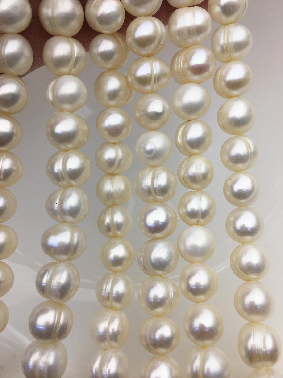 AA 10.3-11.3mm white circle ring potato freshwater pearls,CR11-2A-4