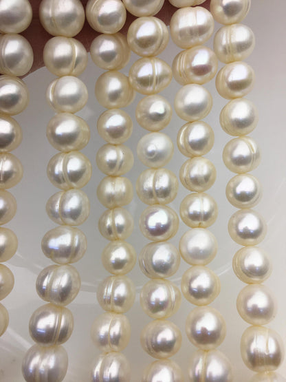 AA 10.3-11.3mm white circle ring potato freshwater pearls,CR11-2A-4