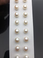 2 pairs AAA 6.3-7mm white rice freshwater pearls pairs, oval pearl earrings, tear drop pearl earrings, for dangle pearl earrings, LR6-3A-9