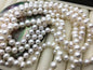 67'' 9mm White Near Round Potato Pearl Necklace,NPN1-089