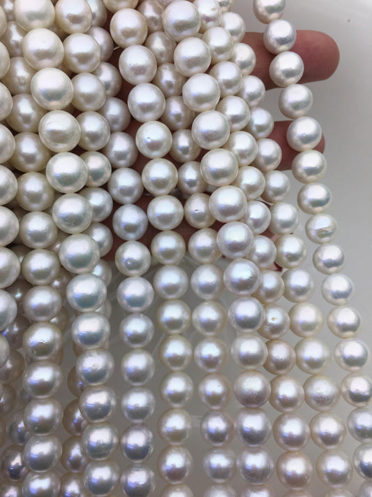 AA+ 9-11mm white round freshwater pearls,RP9-2A-2
