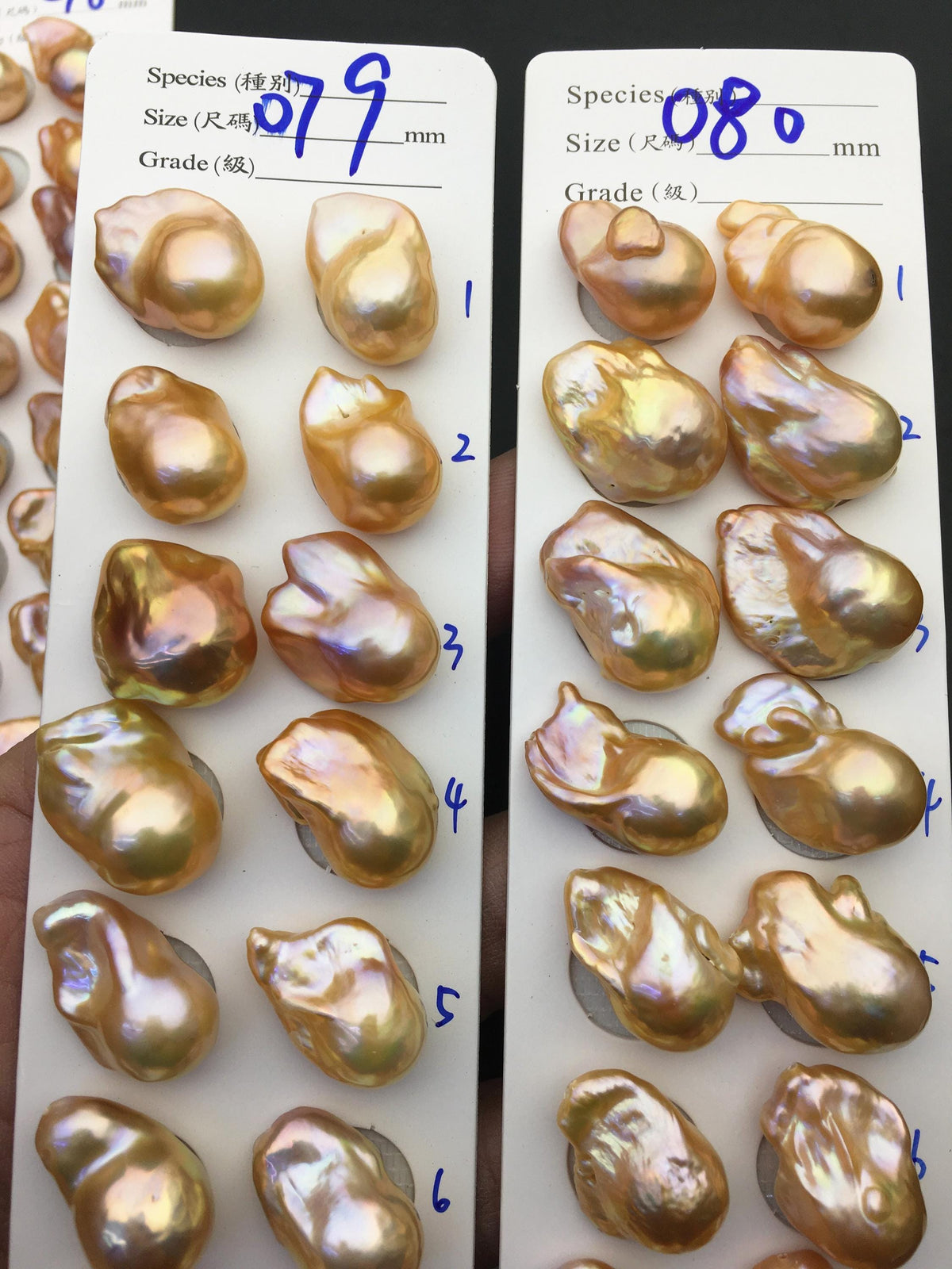 1 pair AAA 13-15mm Natural pink peach Rainbow Flame ball Pearl Pairs - large Baroque freshwater pearl pairs, Fire Ball Pearl, FL15-3A-8-21