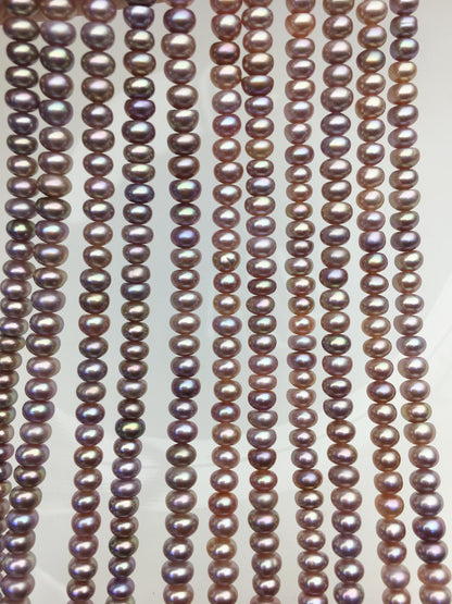 Deep Purple Button Pearl Strand — SM4-T4