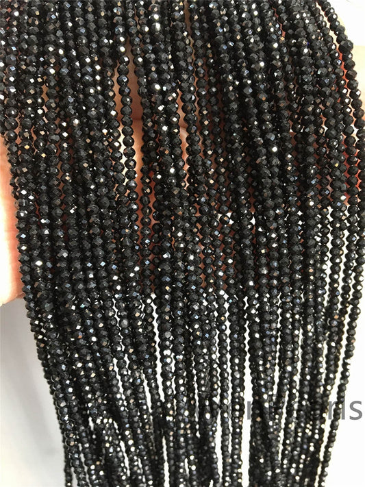 AAA 2.5mmx2mm Black Spinel Rondelle Faceted,15.5 inch,one strand,Semi Precious stone,SP-R2-001