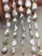 AAA 11.5-14mm White Drop Coin freshwater pearls,diy bead,flat round pearl bead,COIN12-3A-3-10