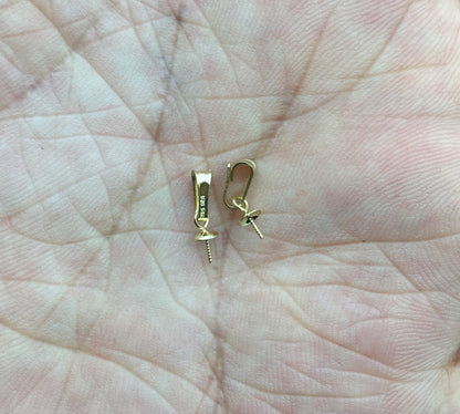 2pcs 5.3x2.2mm 14k goldfilled Simple Pendant Clasp, DIY earrings jewelry,AGF-P-001