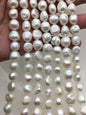 AA 10.2-11.2mm White nugget freshwater pearls,baroque pearl strand freshwater pearls,pearl strand,LM11-2A-2