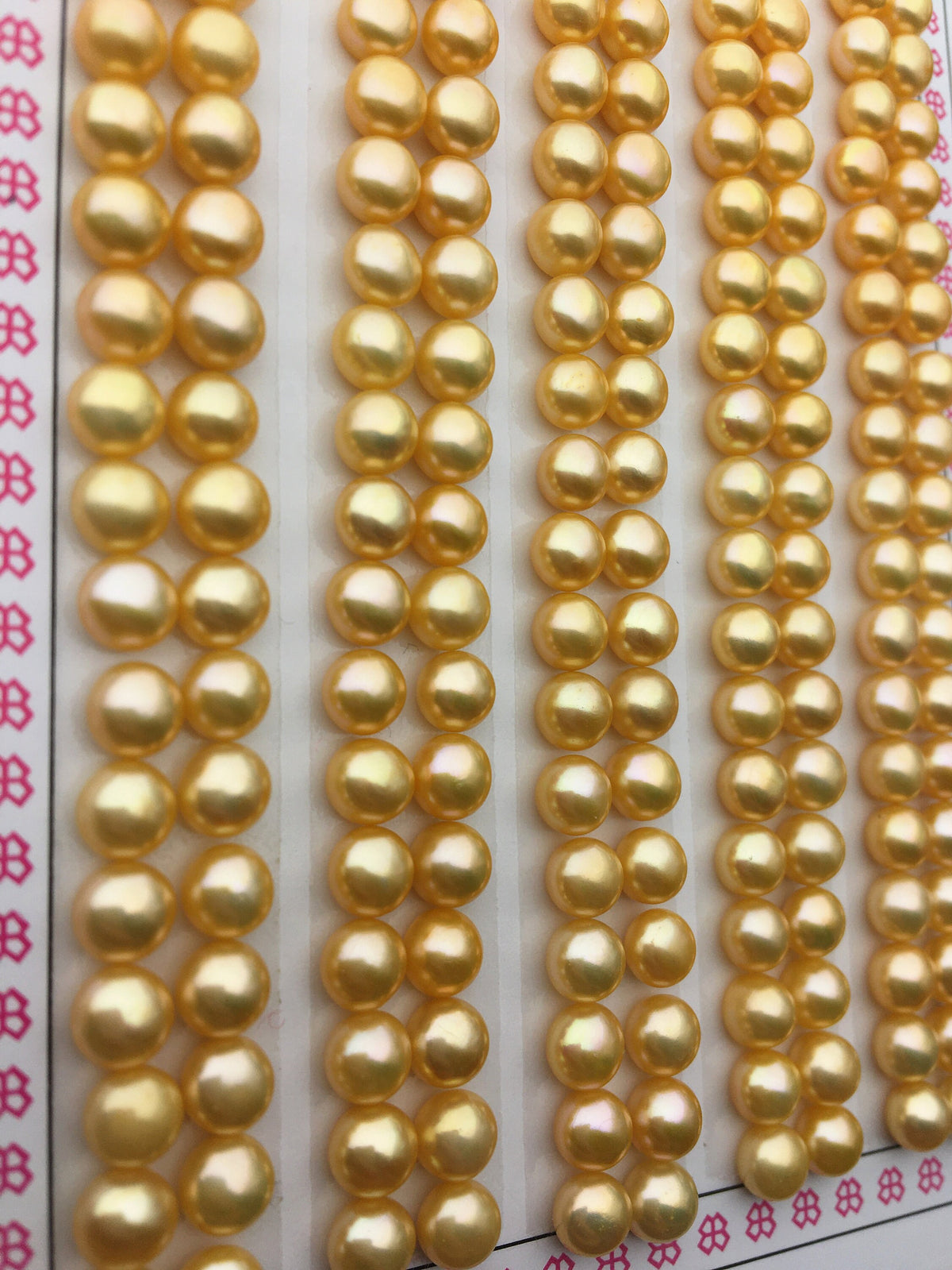 10 pairs AAA 4.5-5mm Seed Yellow Golden button round pearls pairs,loose pearls,BTN4-4A-2