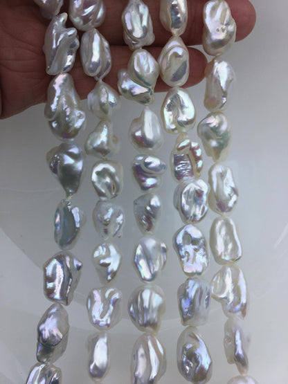 AA+ 11-14mm white thick long keshi Freshwater Pearl, DIY Loose Freshwater Pearl, wholesale price, china wholesale pearl, ZS-200-93