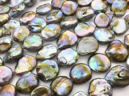AA 19-21mm*25-35mm Very Big Gray Bronze THICK Tail coin pearls , DIY material,genuine freshwater pearls,COIN20-2A-2-2