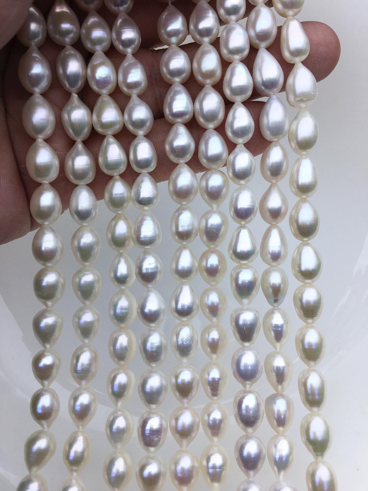 AAA- 7.3-8mm*9-11mm white Teardrop freshwater pearls,oval loose pearl beads,diy pearl,genuine freshwater pearl,LR8-T6