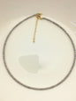 16+2'' AAA 2.5-3mm white tiny small near round pearl Necklace, Wedding Necklace, wholesale, NPN1-T15