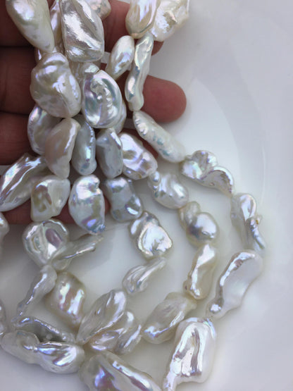 AA+ 14-16mm white keshi baroque Freshwater Pearl, DIY Loose Freshwater Pearl, wholesale price, china wholesale pearl, ZS-200-115