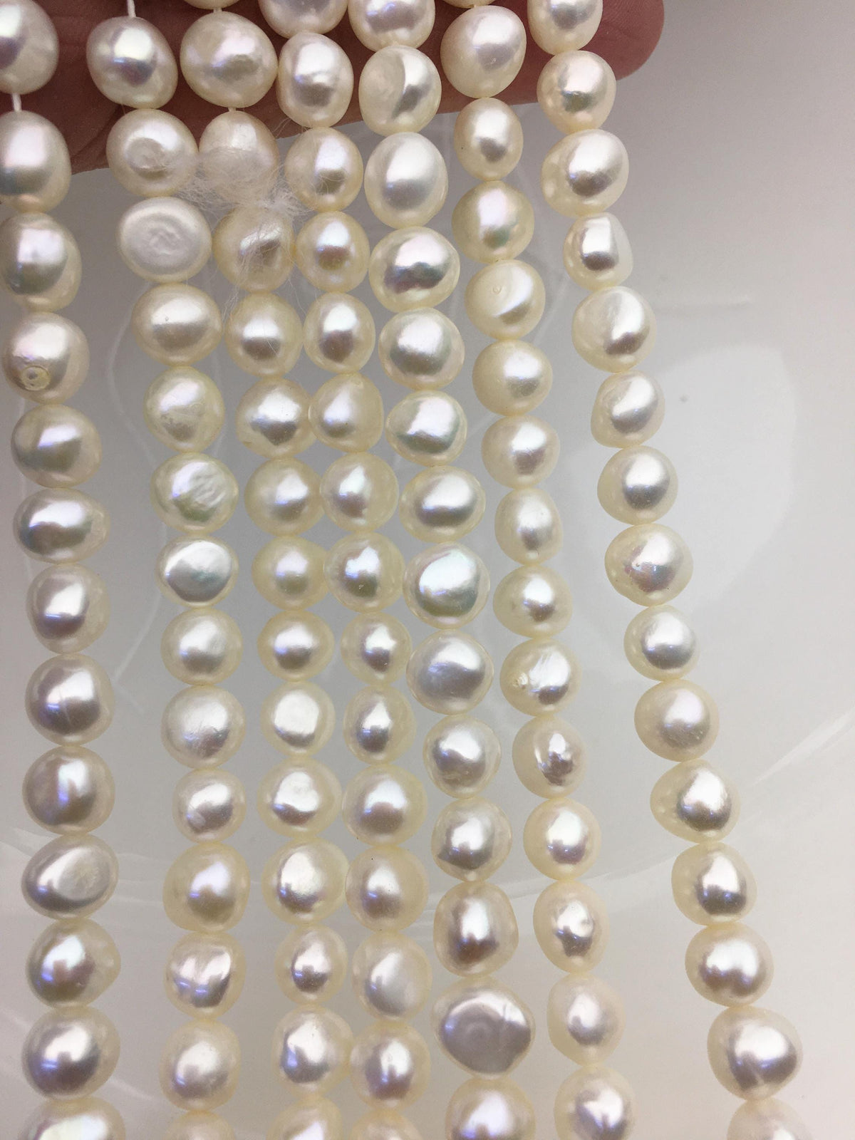 AAA 7.3-8.4mm white nugget freshwater pearls,irregular pearl,Cultured Pearl Beads,Loose Pearls Bulk Supplies,LM8-3A-10