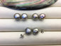 2 pairs AA+ 10-11mm gray baroque near round edison pearl stud earrings,S925 Sterling Silver stud earrings,SE3-T61