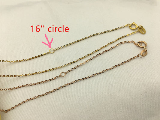 0.97-1grams Heavy 18'' adjust 16'' 18k Solid Gold yellow gold chain 750 for pendant, 45cm solid gold italy chain necklace, ASG-NC-1