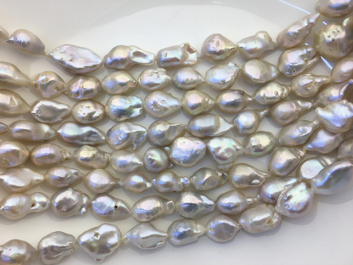 AA+ 10-13mm White Nugget Baroque Shape Freshwater Pearl,ZS-101-2