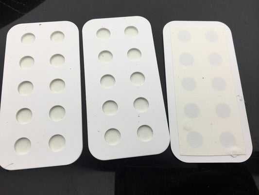 Ten Hole White Acrylic Pearl Matching Cards, A-OTH-018