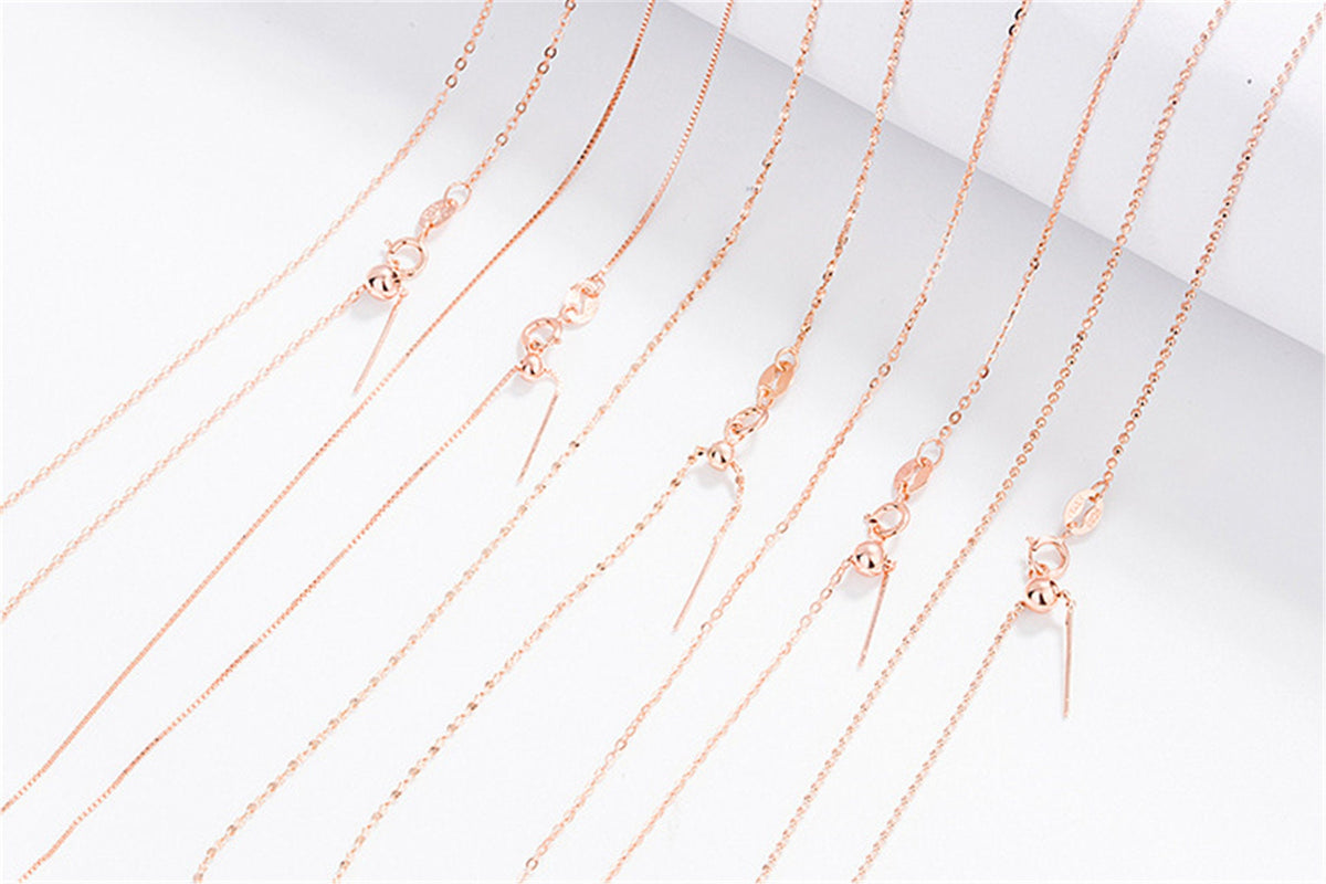 18'' Adjust s925 Sterling Silver 1.2mm O Chain Necklace With adjust Clasp,Replace Necklace,S925 Chain Necklace,ASL-NC-3