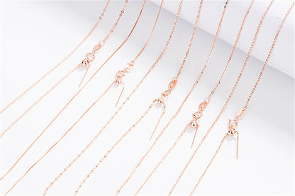 18'' Adjust s925 Sterling Silver 1.2mm O Chain Necklace With adjust Clasp,Replace Necklace,S925 Chain Necklace,ASL-NC-3