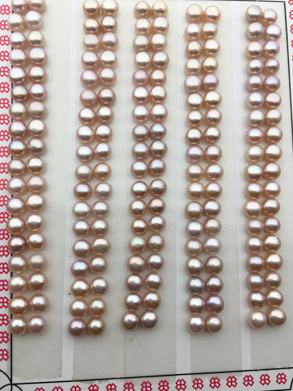 10 pairs AAA 4-4.5mm Seed purple button round pearls pairs, loose pearl beads, pearl earring, pearl stud, pearl earring stud supply, BTN4-4A-3