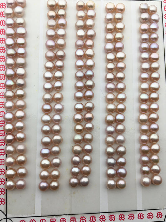 10 pairs AAA 4-4.5mm Seed purple button round pearls pairs, loose pearl beads, pearl earring, pearl stud, pearl earring stud supply, BTN4-4A-3