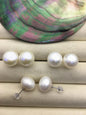 1 pair AA+ 13-14mm very big white round Pearl Stud Earrings,freshwater pearl earrings,SE1-069-20