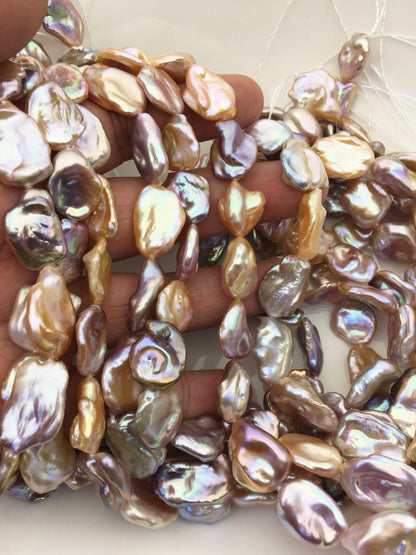 AAA 13-15mm natural pink purple keshi Freshwater Pearl, DIY Loose Freshwater Pearl, wholesale price, china wholesale pearl, ZS-200-121-4