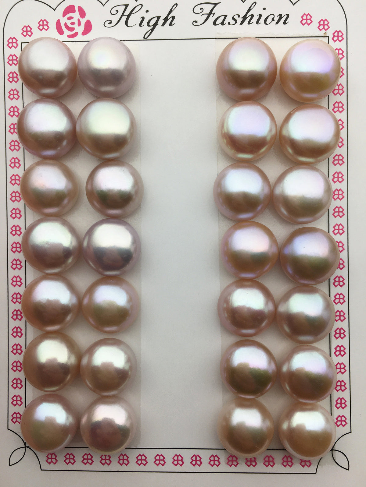 1 pair AAA 12.5-13mm purple big button round freshwater pearls pair,BTN12-T3