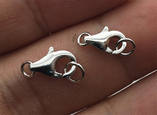 5pcs Sterling Silver Lobster Clasps, 925 Silver Lobster Clasps, Lobster Claw Clasps, Sterling Lobster Clasp, WHOLESALE, ASL-CL-018