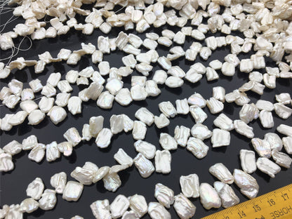AA+ 8-10x13-17mm White Keshi freshwater Pearls, Very high luster, good quality, wholesale price, baroque pearl, keshi pearl strands, ZS-129-35