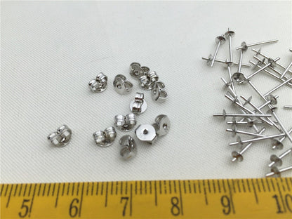 Quality Update! High quality sterling silver stud, s925 sterling silver stud, rose gold, yellow gold stud for earrings, ASL-ER-003