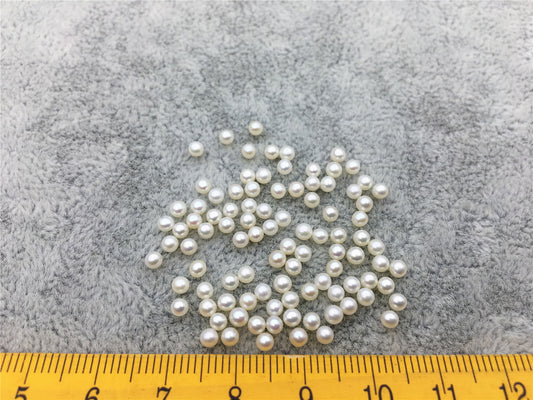 AAAA 2.8-3mm white round seed freshwater pearls,no hole,tiny pearl supply,good quality,through hole,RP2-4A-4