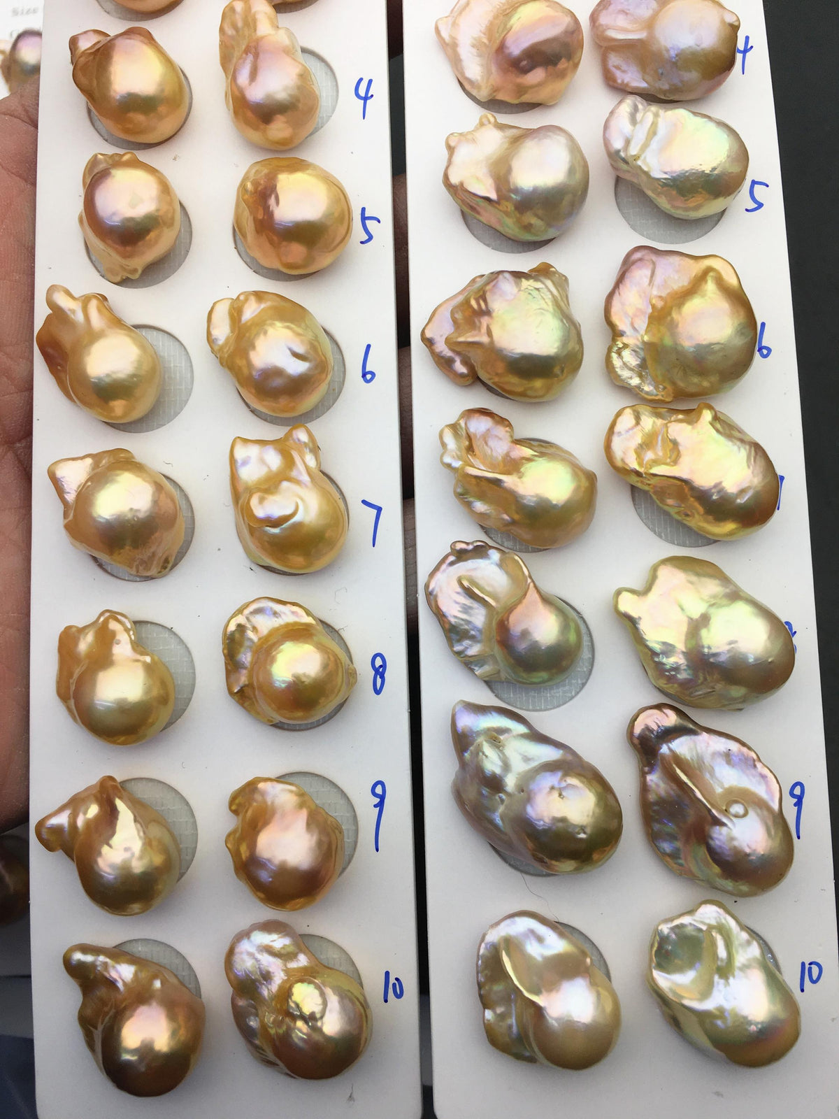 1 pair AAA 13-15mm Natural pink peach Rainbow Flame ball Pearl Pairs - large Baroque freshwater pearl pairs, Fire Ball Pearl, FL15-3A-8-27