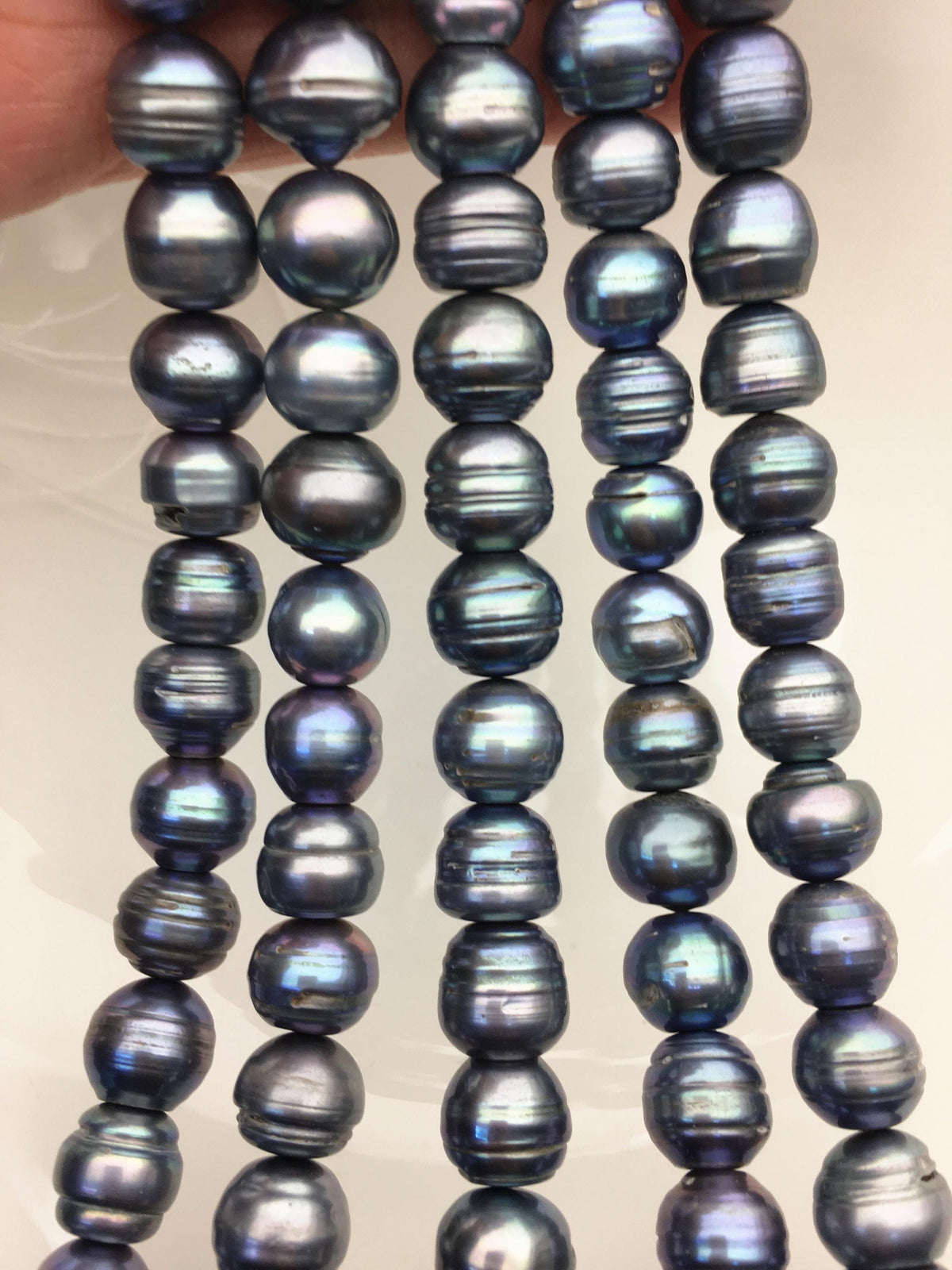 16.5'' AA 11.5-12.5mm blue black button freshwater pearls, Cultured pearl, diy pearl beads, gift for her, necklace, Christmas, SM12-T5