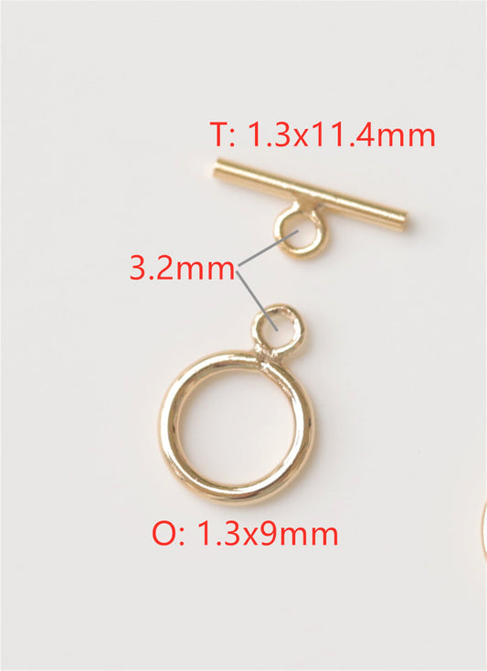1pc 14K GoldFilled OT Clasp,simple Gold plated Toggle Clasp,AGF-CL-007