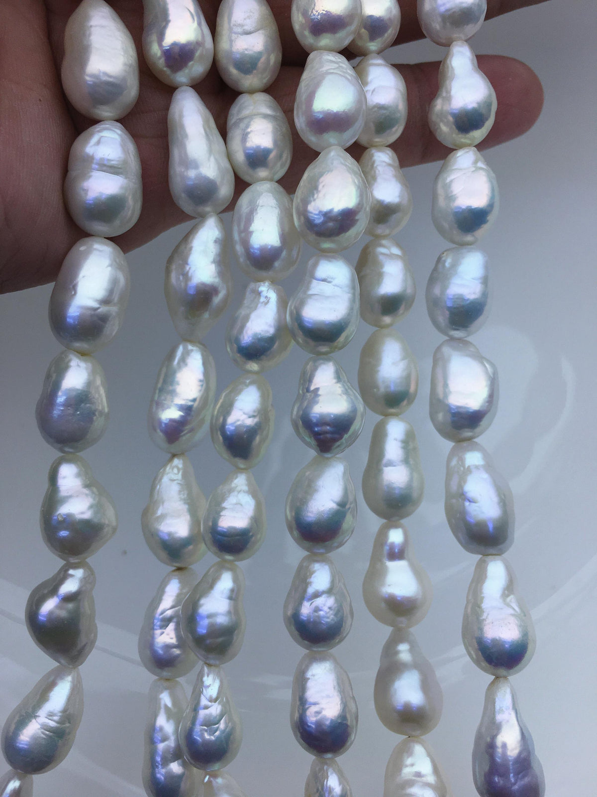 AA+ 9-11mm white long drop Edison Freshwater Pearl,ED12-2A-5-64